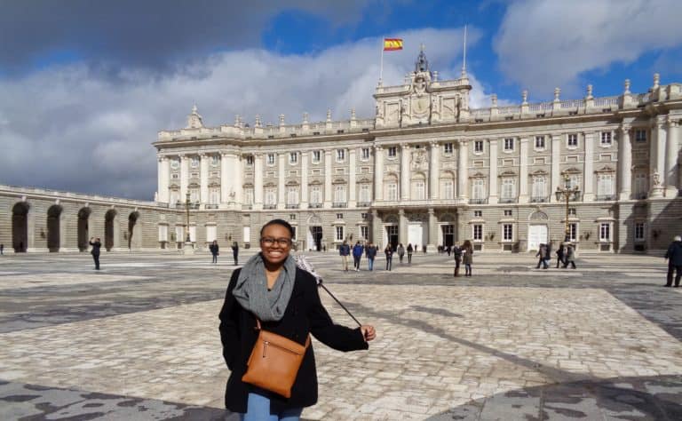 Jacquelyn at the Royal Palace in Madrid