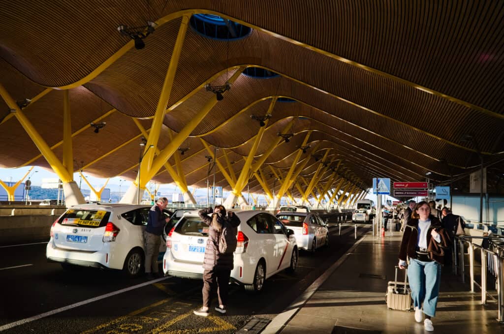 Taxi area at Madrid airport